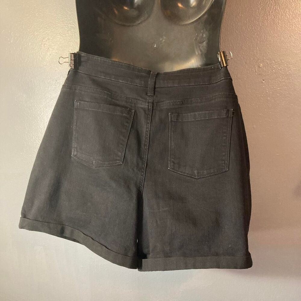 Time-and-tru Women's Black and Grey Shorts - Picture 2 of 3